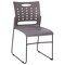 Flash Furniture 881 lb. Capacity Gray Sled Base Stack Chair RUT-2-GY-BK-GG - alternate 3